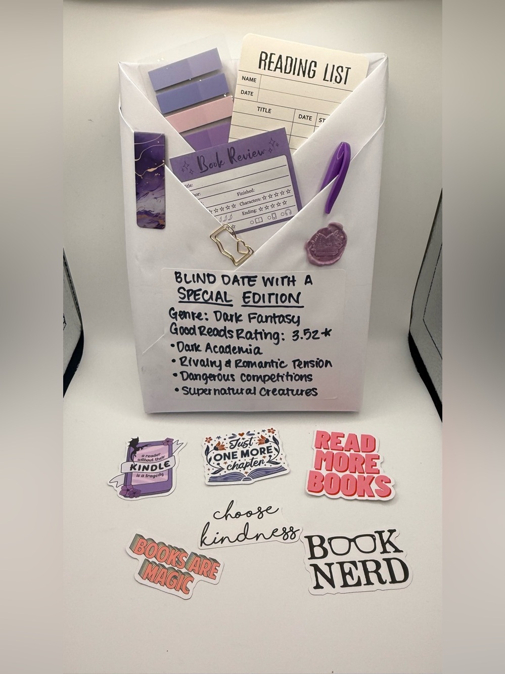 Blind Date with a SPECIAL EDITION Book #2 Dark Fantasy Book Gift Set+Accessories